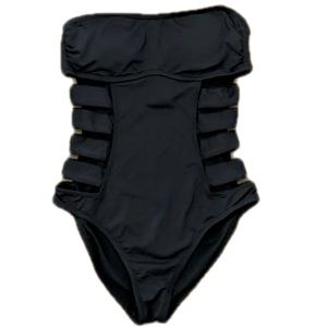 NEW Kenneth Cole Women’s Cutout One Piece Black Swimsuit